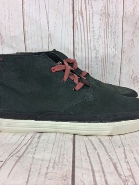 Chrome Mid Top Sneakers Mens Sz 9.5 Green Black Suede Off White Shoes